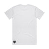 Genisynth White Marle Tshirt  Relaxed fit Crew neck Heavy weight, 220 GSM, 22-singles 100% combed cotton (marles 15% viscose) Neck ribbing, side seamed, shoulder to shoulder tape, double needle hems, preshrunk to minimise shrinkage